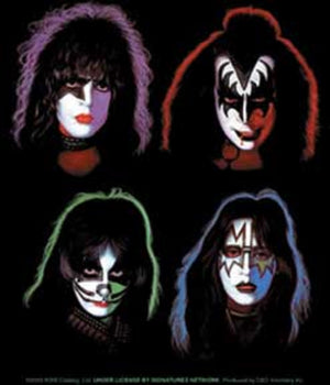 KISS 4 Heads Sticker