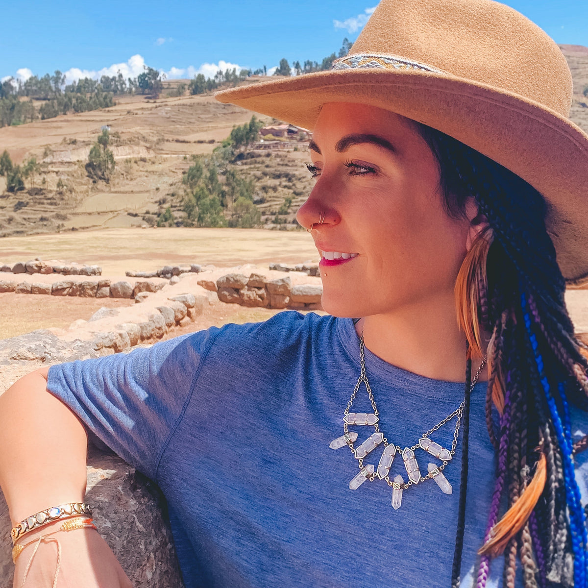 Northstar Crystal Necklace | Gold