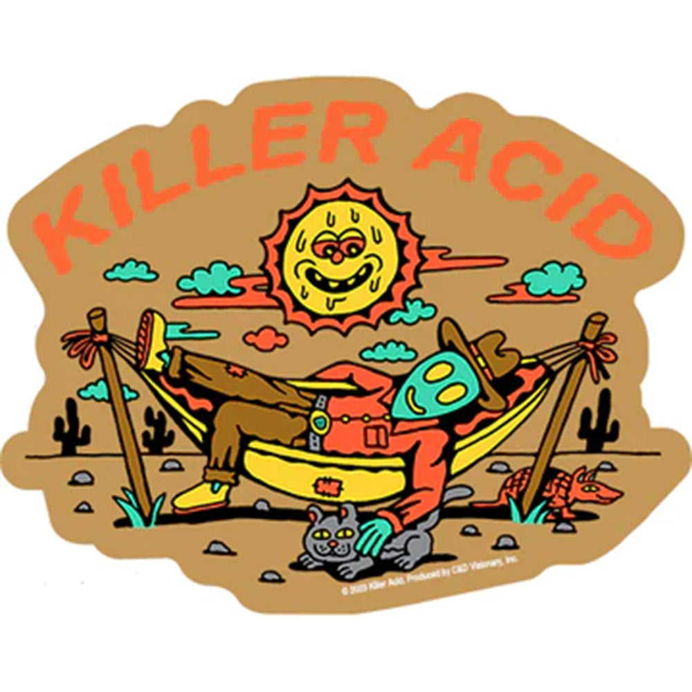 Killer Acid Alien Cowboy Sticker