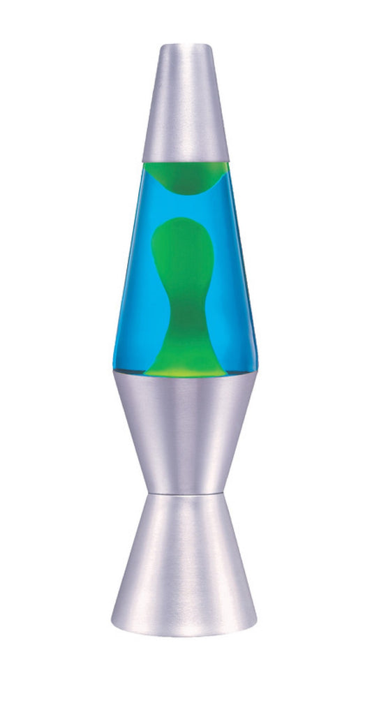 LAVA® Lamp Green and Blue with Silver Base - 11.5"
