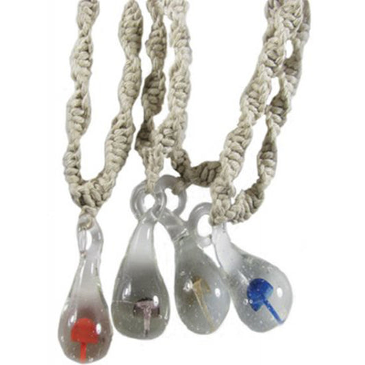 Large Glass Mushroom Necklace
