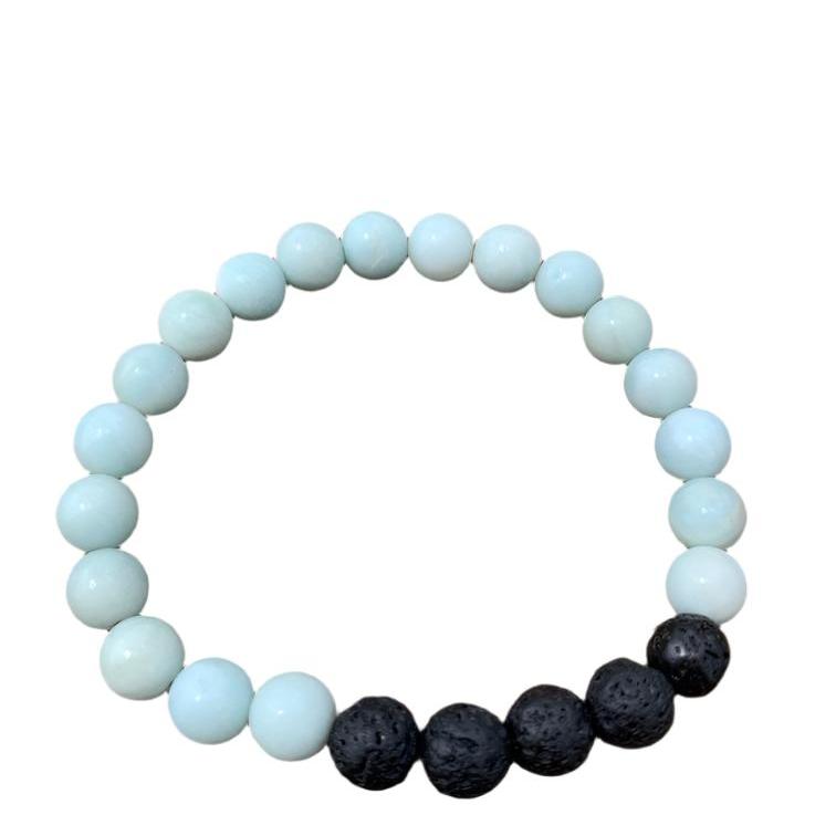 Lava Rock Amazonite Bracelet - 8mm