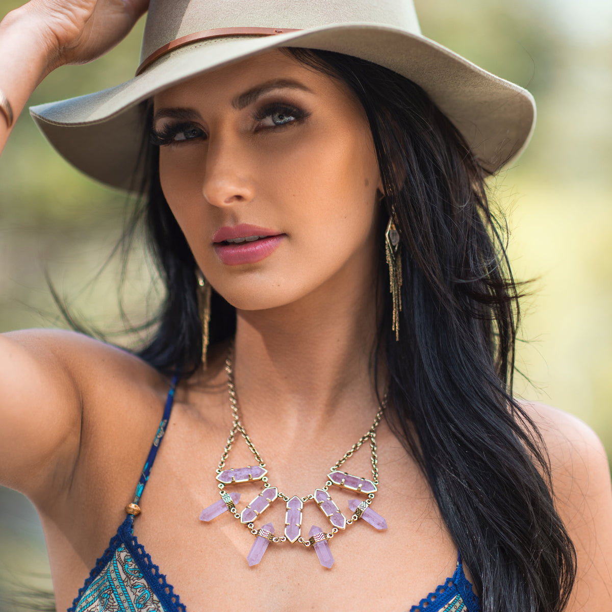Northstar Crystal Necklace | Gold
