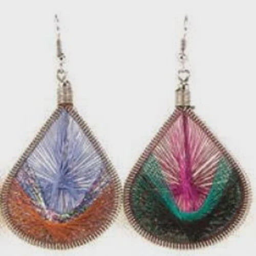 Teardrop Thread Earrings