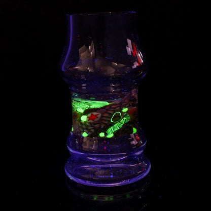 Millennium Glass Clear with Linework and Confetti Drinking Vessel 7