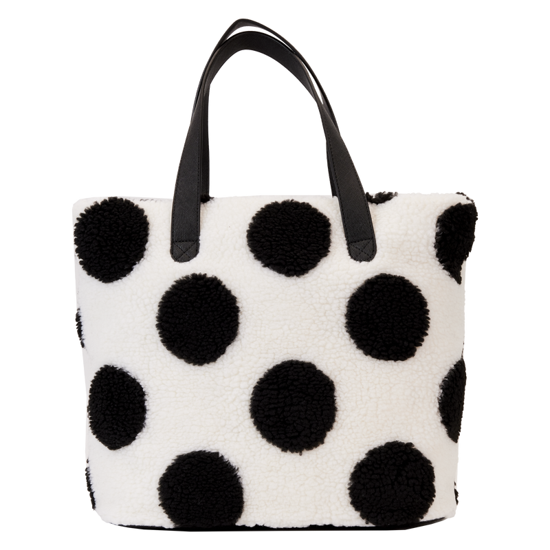 Loungefly Minnie Mouse Rocks the Dots Classic Sherpa Tote Bag SALE