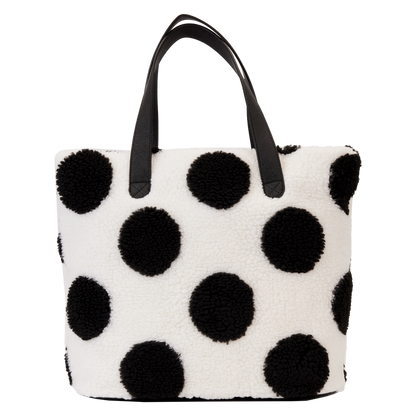Loungefly Minnie Mouse Rocks the Dots Classic Sherpa Tote Bag SALE