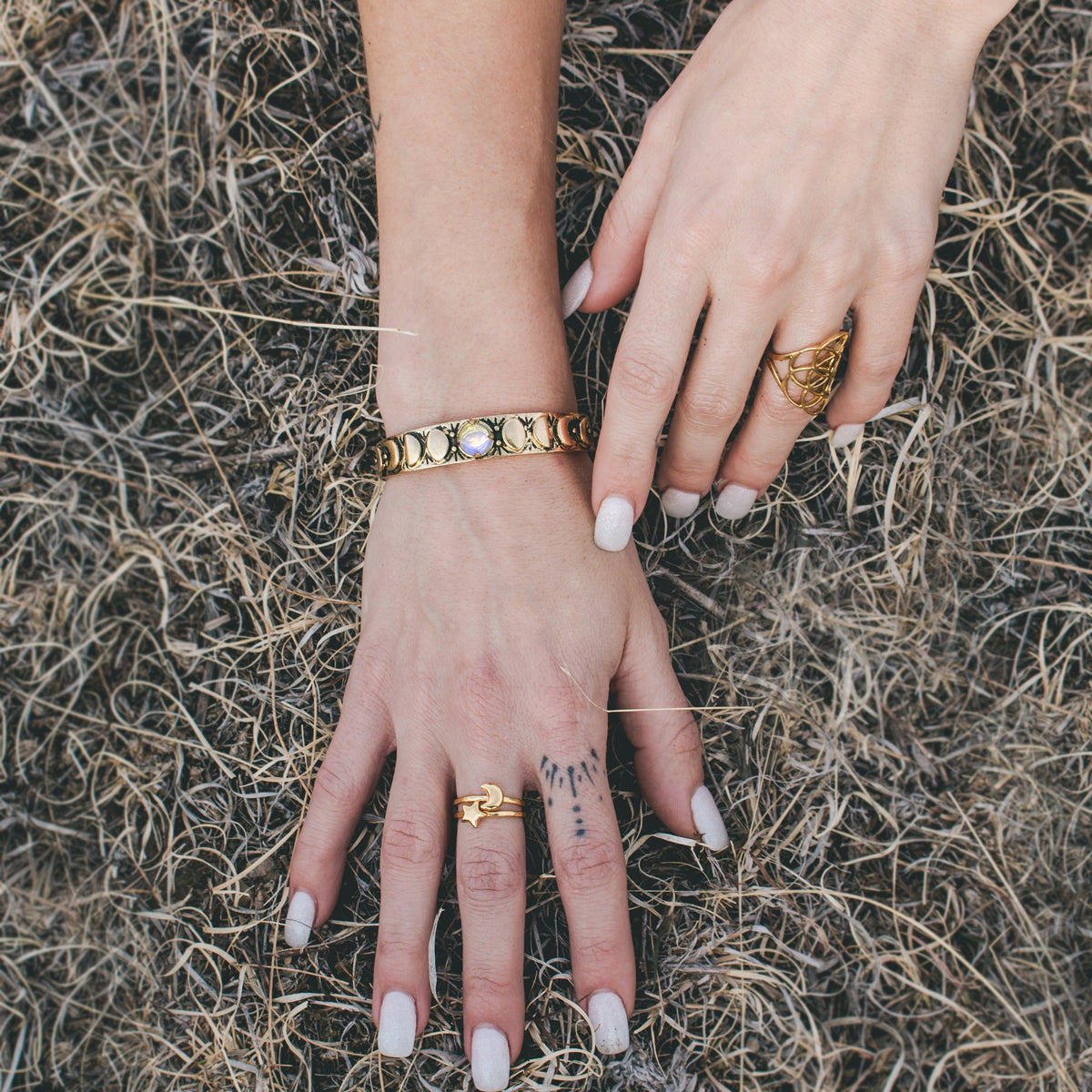 Moon Phases Cuff Bracelet | Opalite