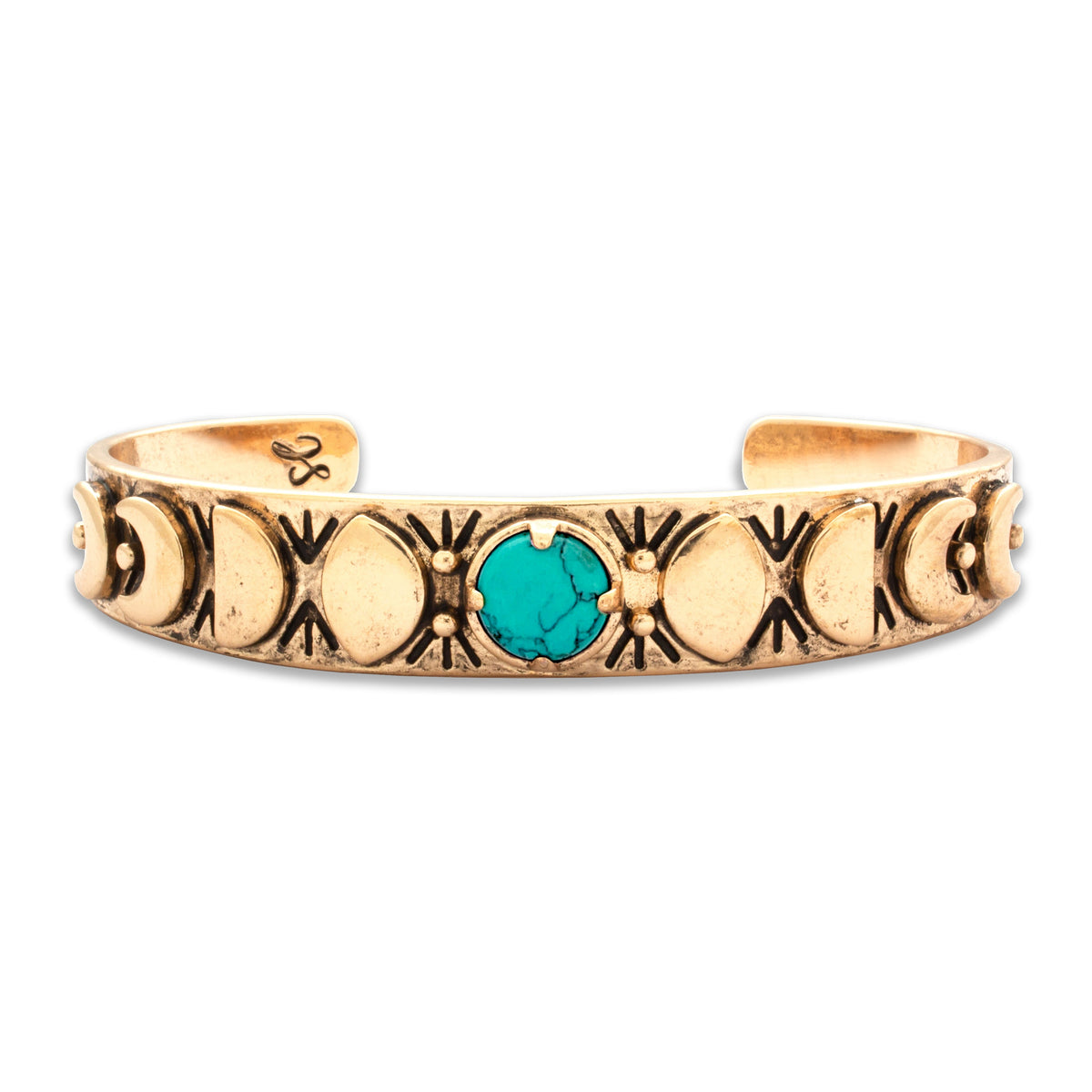 Moon Phases Cuff Bracelet | Turquoise