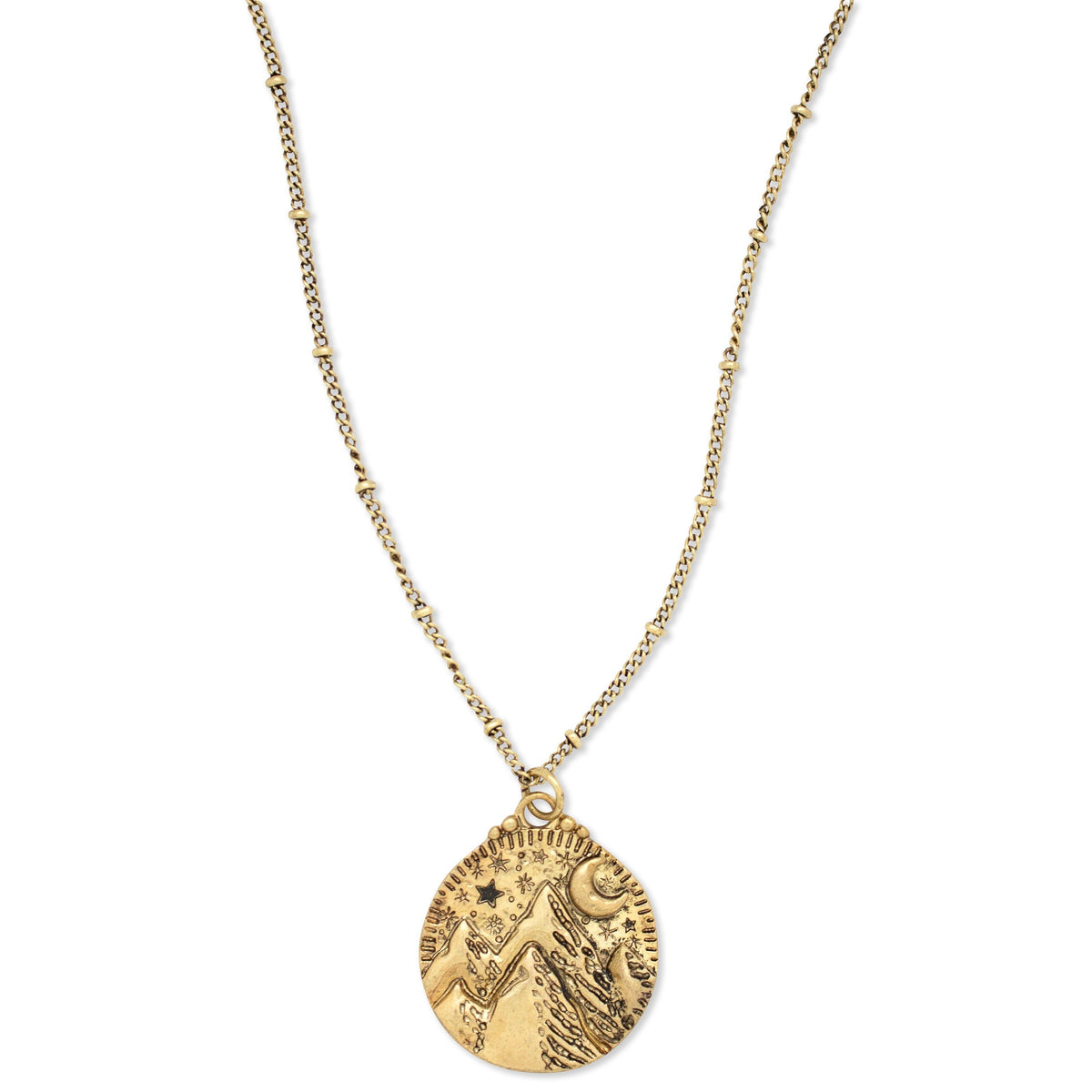 Mountains of the Moon Necklace | Gold