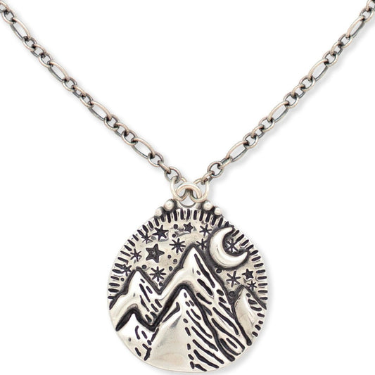 Mountains of the Moon Necklace | Silver