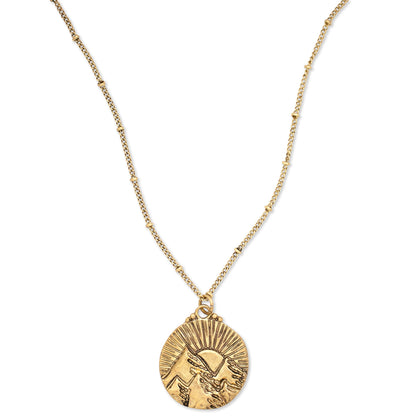 Mountains of the Sun Necklace | Gold