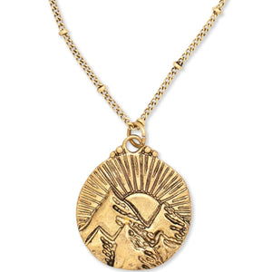 Mountains of the Sun Necklace | Gold