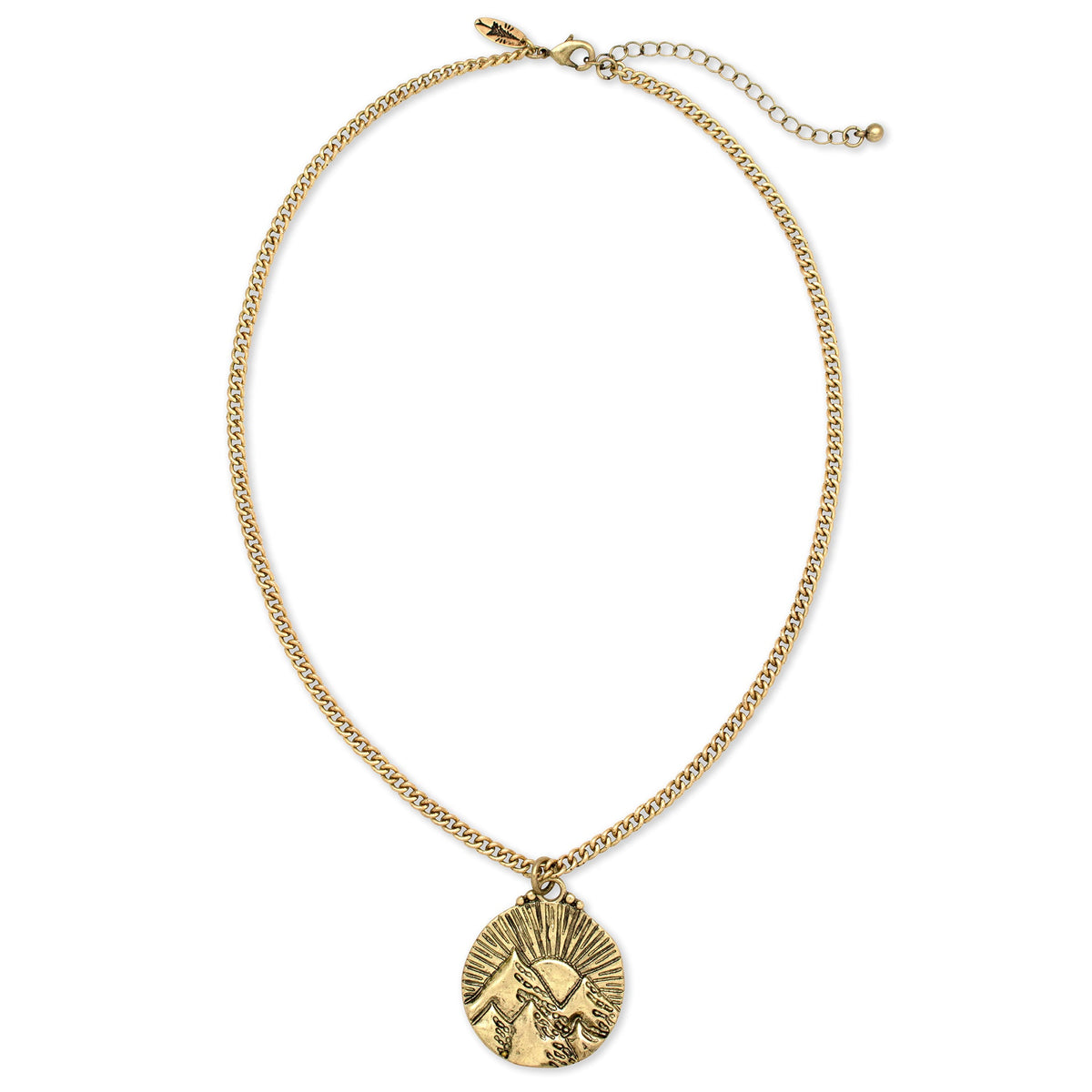 Mountains of the Sun Necklace | Gold