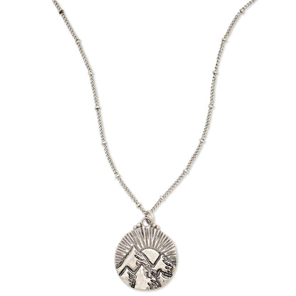 Mountains of the Sun Necklace | Silver