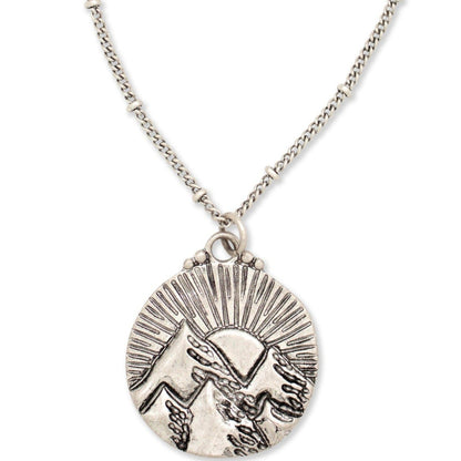 Mountains of the Sun Necklace | Silver