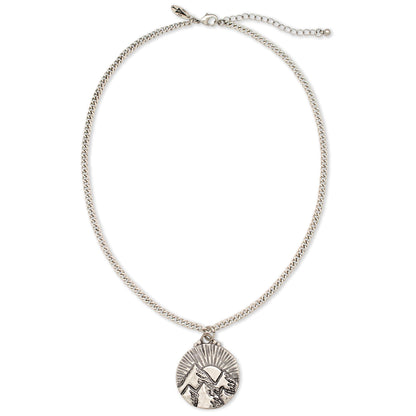 Mountains of the Sun Necklace | Silver