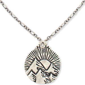 Mountains of the Sun Necklace | Silver
