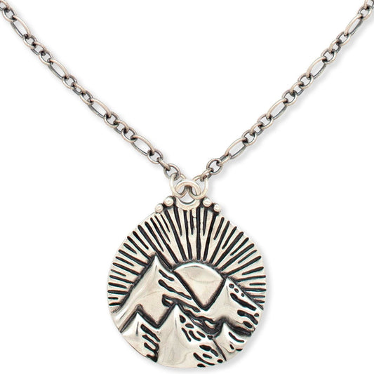 Mountains of the Sun Necklace | Silver
