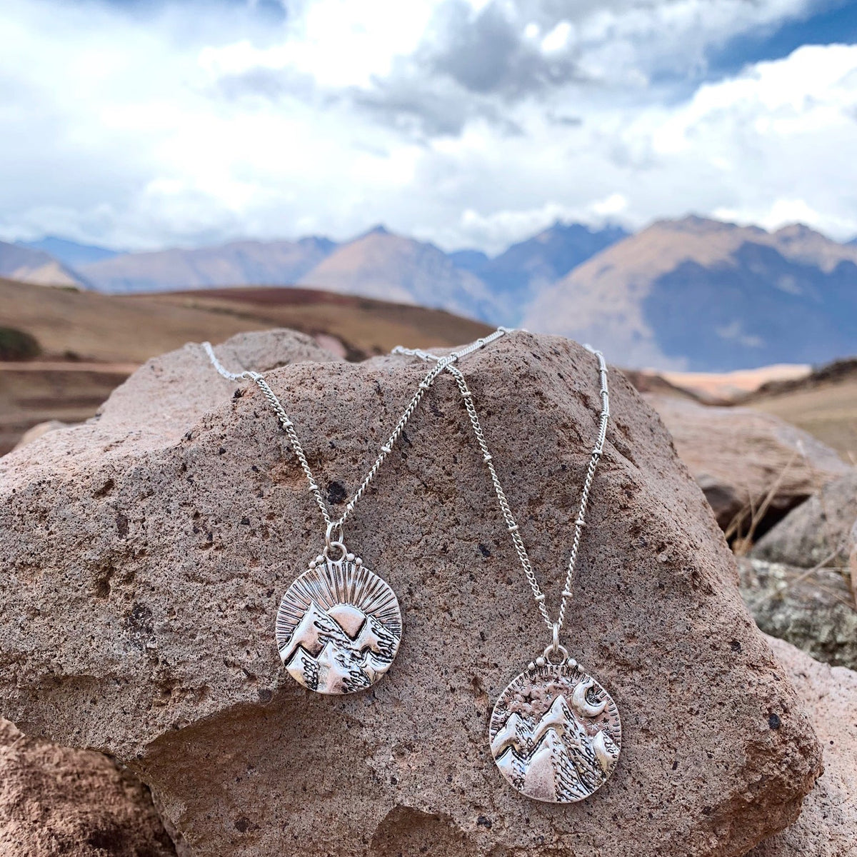 Mountains of the Moon Necklace | Silver