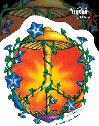 Mushroom Peace Sign Sticker SALE