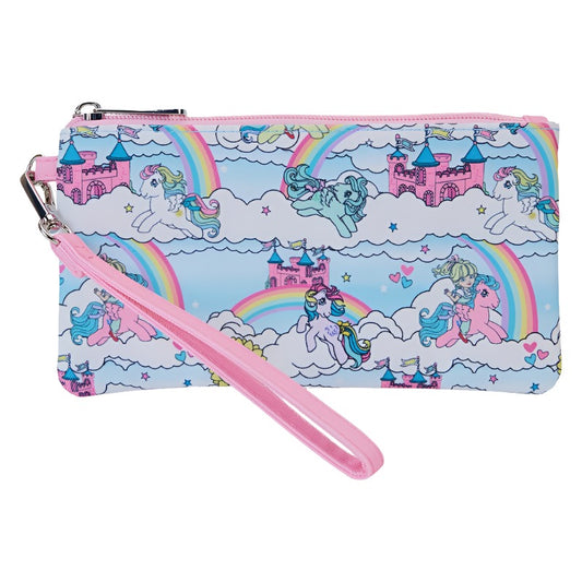 Loungefly My Little Pony Sky Scene All-Over Print Nylon Zipper Pouch Wristlet SALE