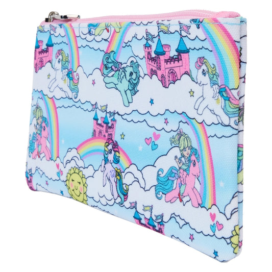 Loungefly My Little Pony Sky Scene All-Over Print Nylon Zipper Pouch Wristlet SALE