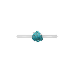 Natural Rough Turquoise Ring - 925 Sterling Silver