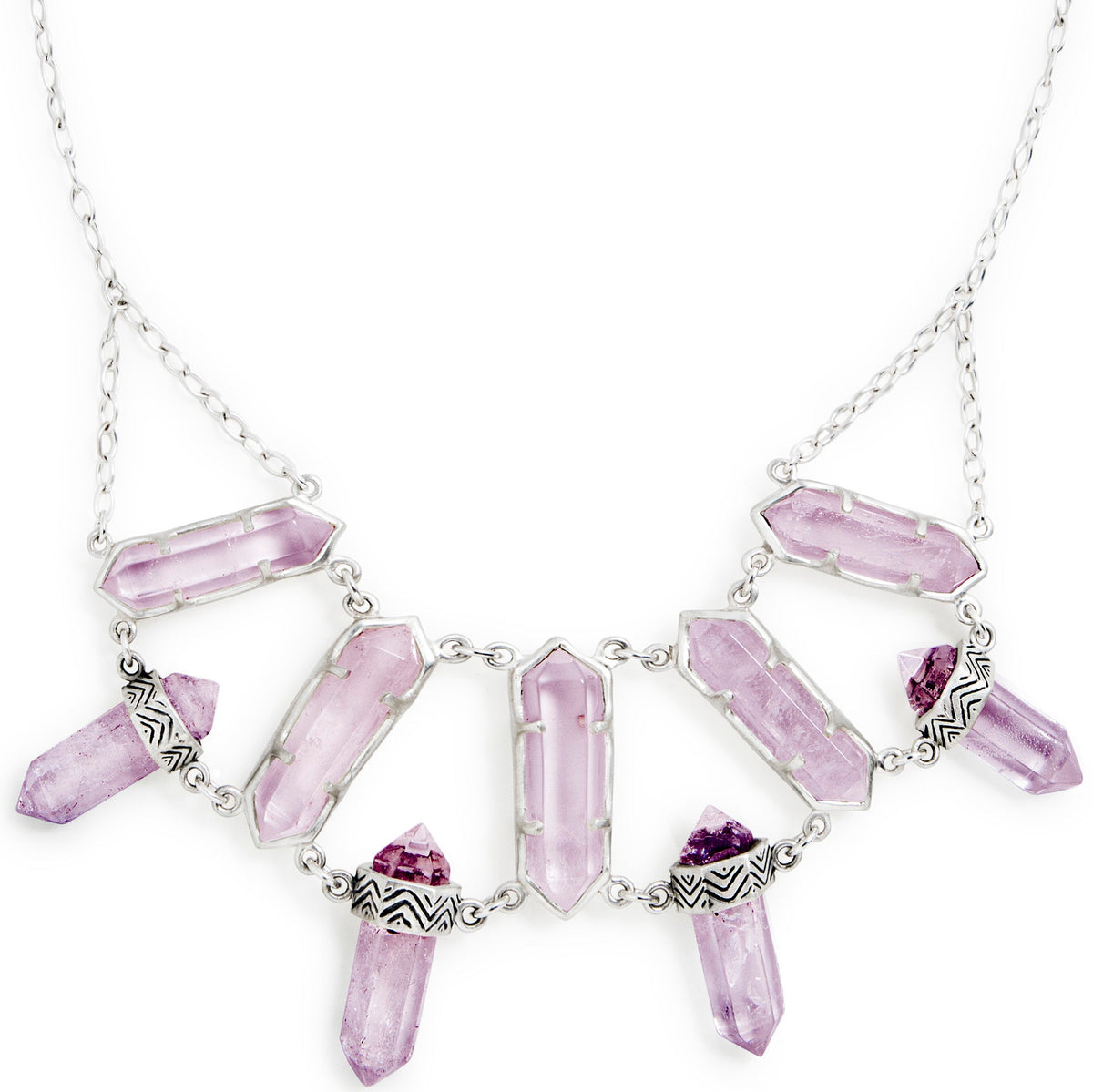 Northstar Crystal Necklace | Silver