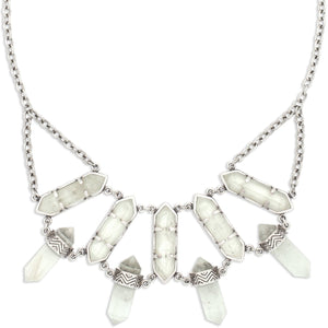Northstar Crystal Necklace | Silver
