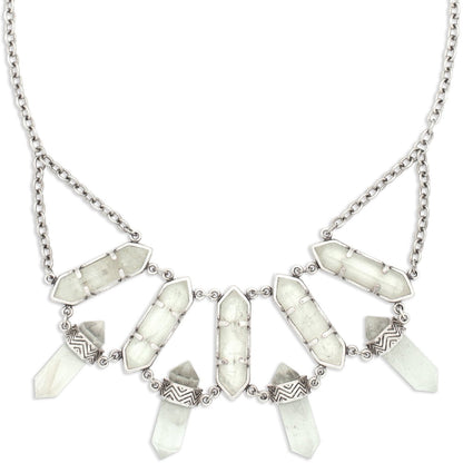Northstar Crystal Necklace | Silver