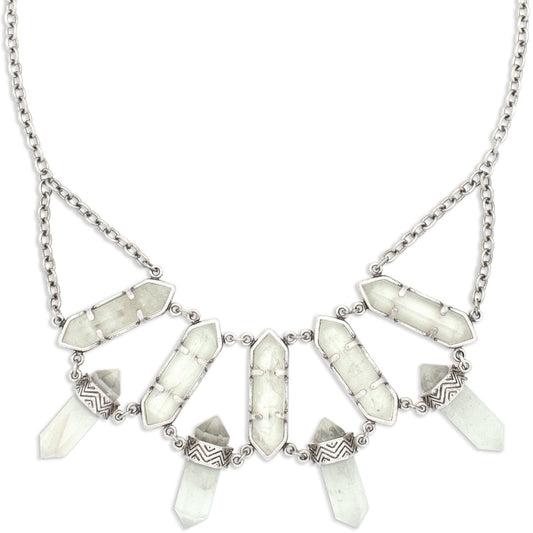 Northstar Crystal Necklace | Silver
