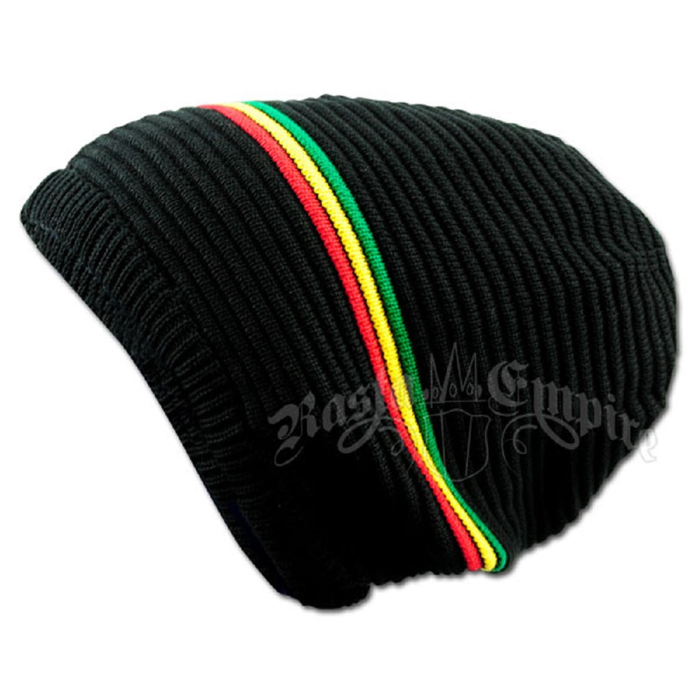 Oversized Black Rasta Beanie