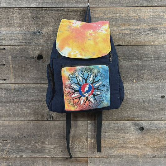 Grateful Dead Tree Mandala Tie Dyed Cotton Backpack SALE