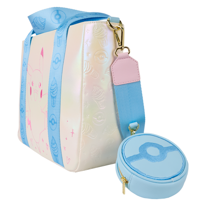 Loungefly Pokémon Iridescent Embossed Pikachu Tote Bag with Coin Bag