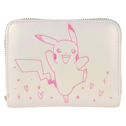 Loungefly Pokémon Iridescent Embossed Pikachu Zip Around Wallet