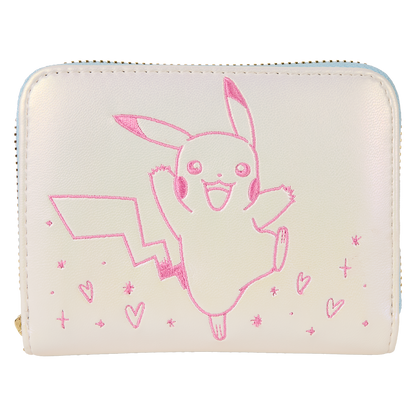 Loungefly Pokémon Iridescent Embossed Pikachu Zip Around Wallet