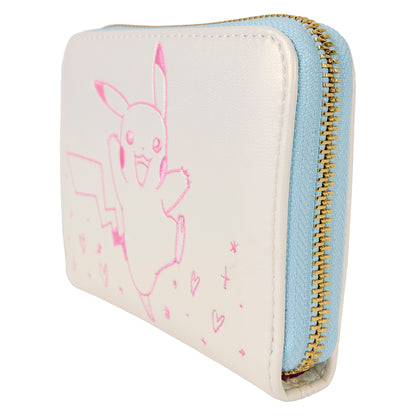 Loungefly Pokémon Iridescent Embossed Pikachu Zip Around Wallet