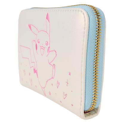Loungefly Pokémon Iridescent Embossed Pikachu Zip Around Wallet