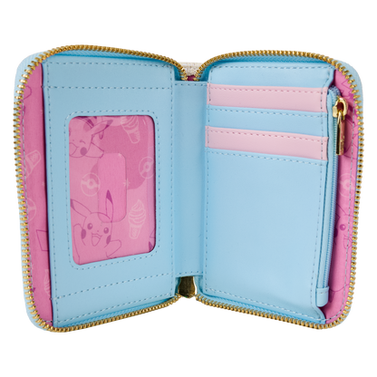 Loungefly Pokémon Iridescent Embossed Pikachu Zip Around Wallet