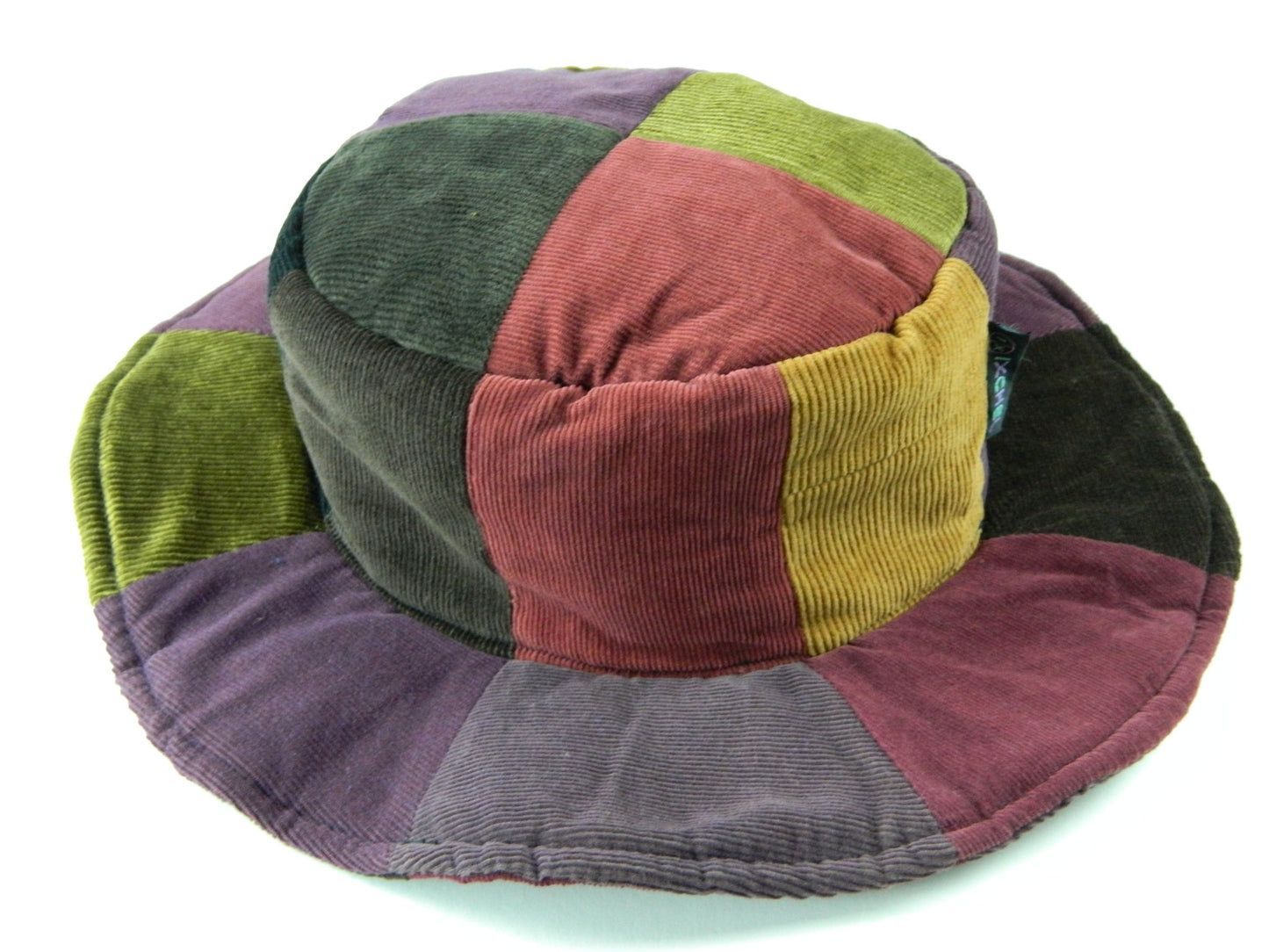 Patchwork Corduroy Floppy Hat