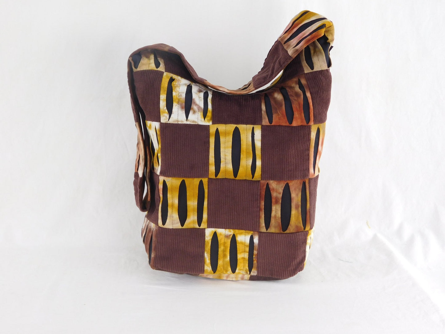 Patchwork Corduroy & Razor Cut Tie Dye Bag