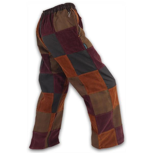Patchwork Pants - Brown