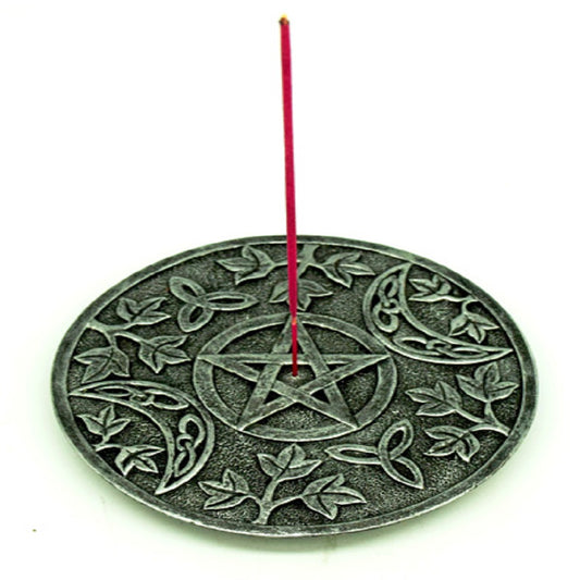 Pentagram Moon Phase Incense Burner