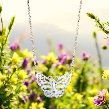 Steal Your Face Butterfly Necklace | Silver