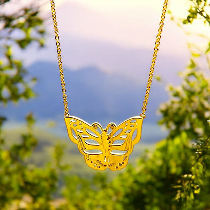 Steal Your Face Butterfly Necklace | Gold