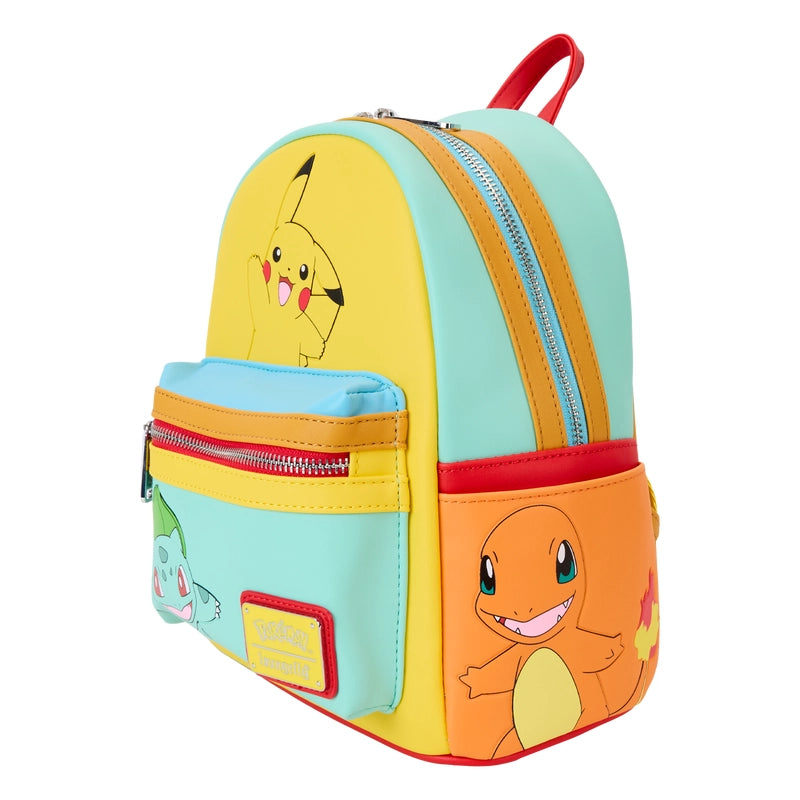 Loungefly Pokémon Color Block Starters Mini Backpack SALE