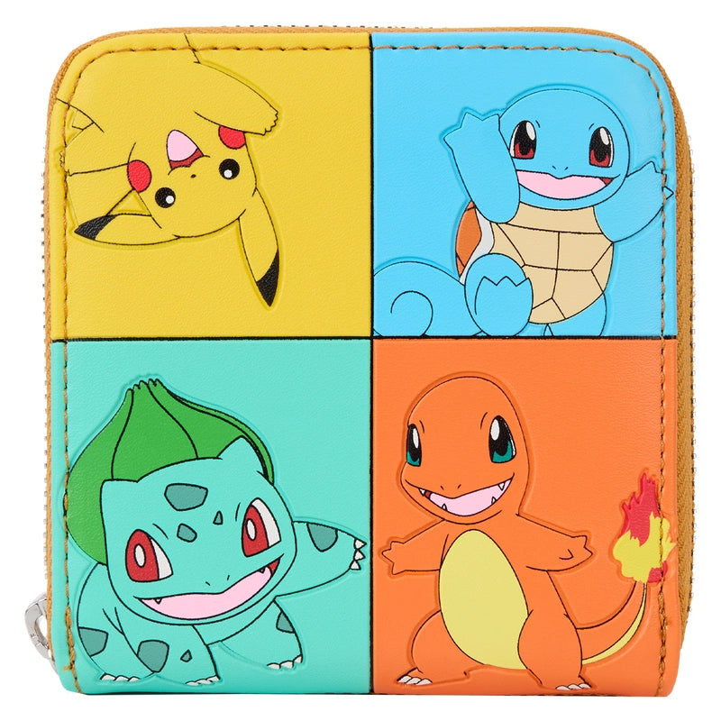 Loungefly Pokémon Color Block Starters Zip Around Wallet SALE