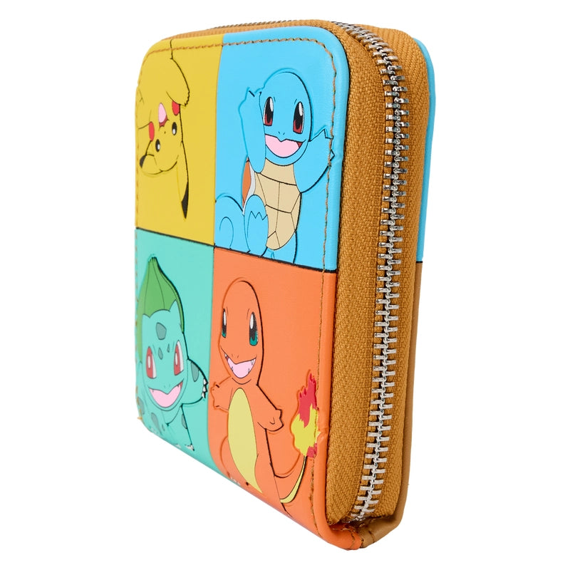 Loungefly Pokémon Color Block Starters Zip Around Wallet SALE