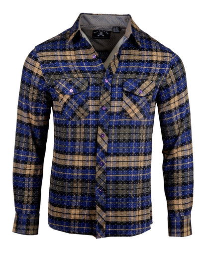 'Get Rhythm' Flannel in Navy